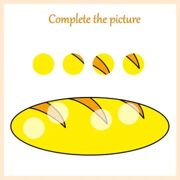 Complete the picture, puzzle task, game for preschool kids. pencil Stock Illustration