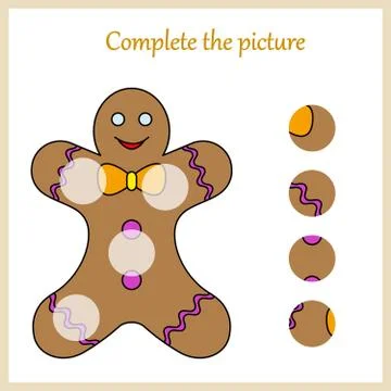 Complete the picture, puzzle task, game for preschool kids. pencil Stock Illustration
