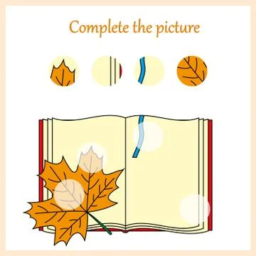 Complete the picture, puzzle task, game for preschool kids. pencil Stock Illustration