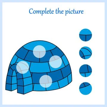 Complete the picture, puzzle task, game for preschool kids. pencil Stock Illustration
