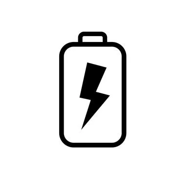 Complete power charge battery flat icon vector symbol Illustrazione stock