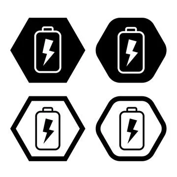 Complete power charge battery flat icon vector symbol Stock Illustration