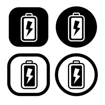 Complete power charge battery flat icon vector symbol Stock Illustration