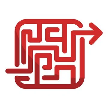 Complete problem solving icon, cartoon style Illustrazione stock