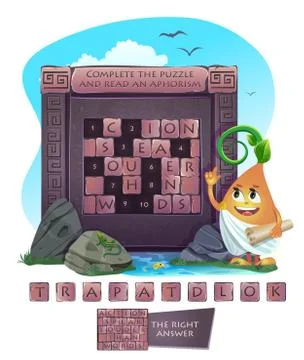 Complete the puzzle action Stock Illustration