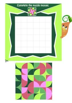 Complete the puzzle mosaic Illustrazione stock