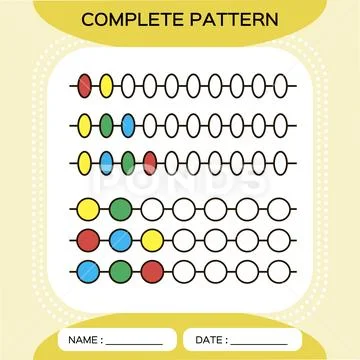 Repeating Pattern Worksheets Year Patterns For Preschool Patterns