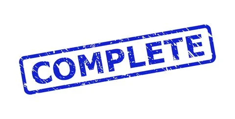 COMPLETE Seal with Rubber Surface and Rounded Rectangle Frame 스톡 일러스트