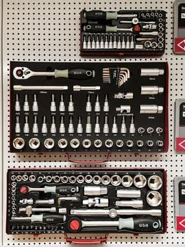 Complete Socket Set Tool Organization for Mechanics Stock Photos