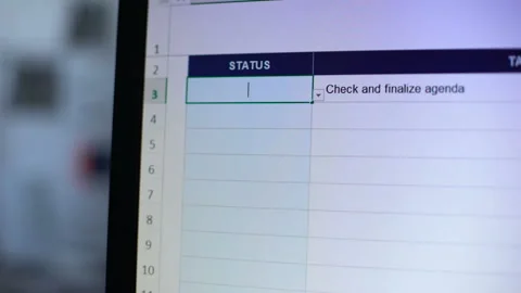 Complete status written to check and finalized agenda task, check-list, planning Stock Footage 104070445