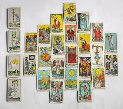 Complete tarot deck. Stock Photos