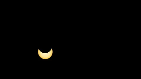 Complete Timelapse of an Annular Solar Eclipse. Utah, October 14, 2023 Vídeo Stock 254076865