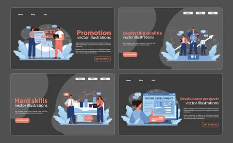 Complete vector illustration set showcasing Promotion Stock Illustration