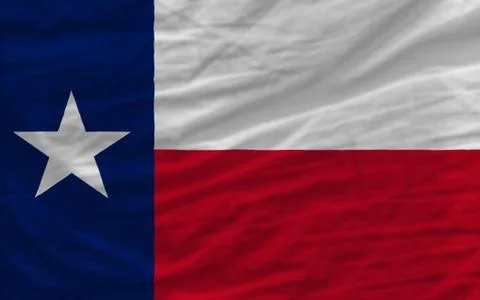 Complete waved flag of american state of texas for background Stock Photos