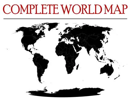 Complete world map Stock Illustration