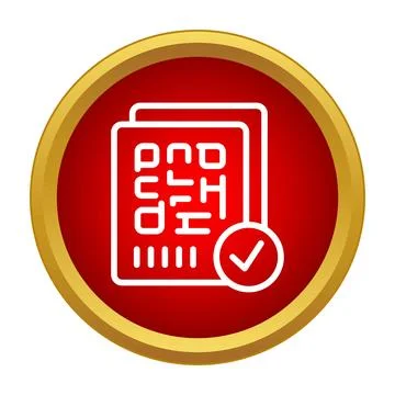 Completed eye exam vision test medical record icon イラスト素材