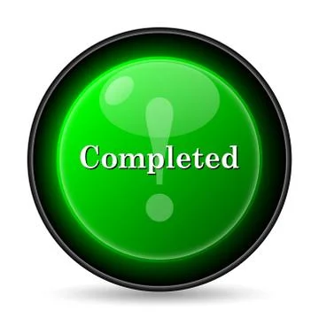  completed icon. internet button on white background.. Stock Illustration