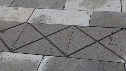 Completed Patterned Pavement Stock Footage