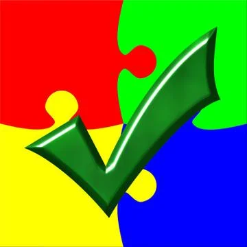 Completed Puzzle Stock Illustration