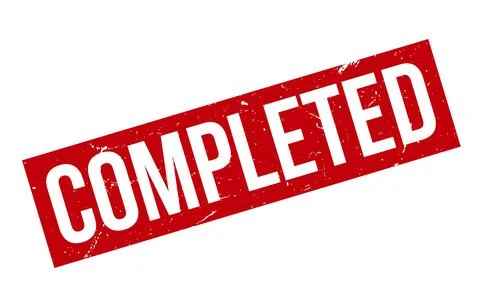 Completed Rubber Stamp. Completed Rubber Grunge Stamp Seal Vector Stock Illustration