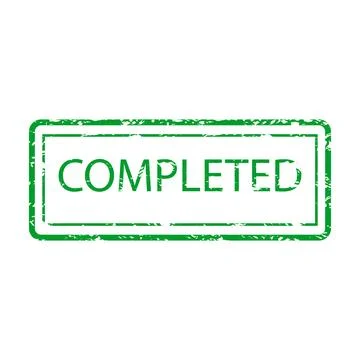 Completed rubber stamp for paper work in office Stock Illustration