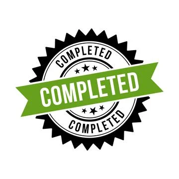 Completed Stamp, Completed Grunge Round Sign Stock Illustration