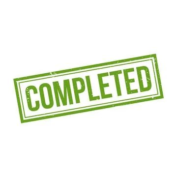 Completed Stamp, Completed Grunge Square Sign Stock Illustration