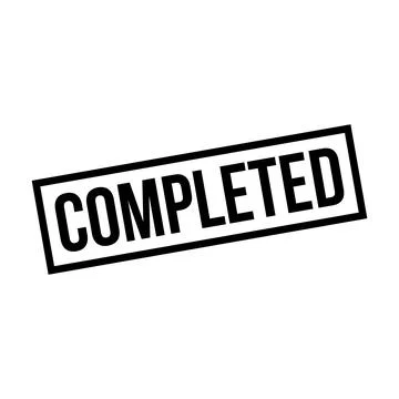 Completed Stamp, Completed Grunge Square Sign Stock Illustration