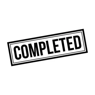 Completed Stamp, Completed Grunge Square Sign Stock Illustration