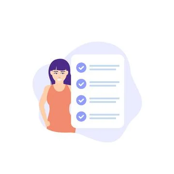 Completed task, to do list, checklist vector icon Stock Illustration