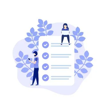 Completed task, to do list or checklist vector Stock Illustration