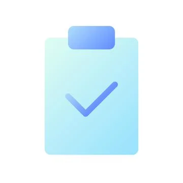 Completed task pixel perfect flat gradient two-color ui icon Illustrazione stock