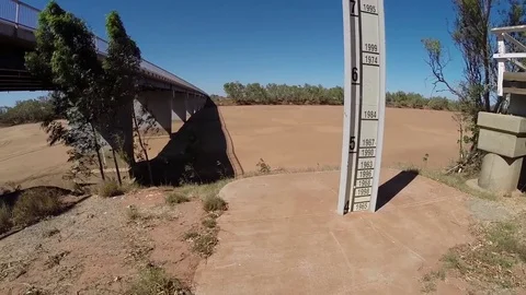 Completely dry river bed in the Australian outback Stock Footage 71134473