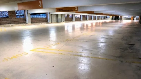 Completely Empty Parking Garage Video stock 151275019