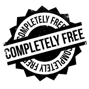 Completely Free rubber stamp Stock Illustration