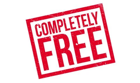 Completely Free rubber stamp Stock Illustration