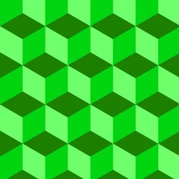 Completely seamless, abstract cube pattern. Colorful design, geometric 3d vector Stock Illustration
