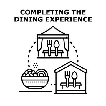 Completing dining experience concept vector illustration Stock Illustration