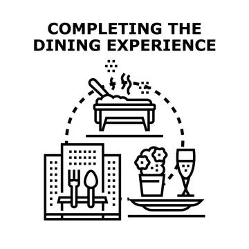 Completing the dining experience concept vector illustration Stock Illustration