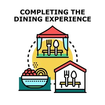 Completing dining experience concept vector illustration Stock Illustration