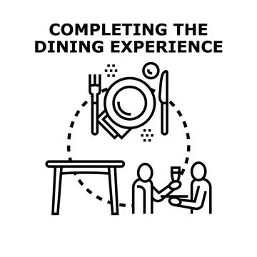 Completing dining experience concept vector illustration Stock Illustration
