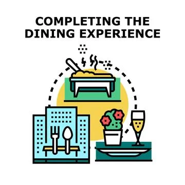 Completing the dining experience concept vector illustration Stock Illustration