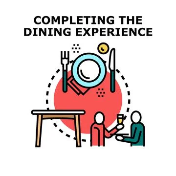 Completing dining experience concept vector illustration Stock Illustration