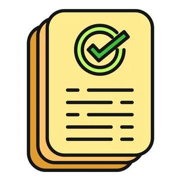 Completing document verification process with successful checkmark icon イラスト素材