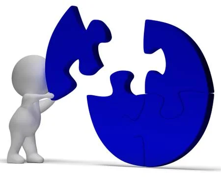 Completing jigsaw means solution completing or achievement イラスト素材