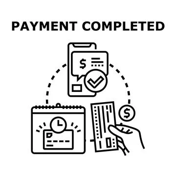 Completing online payment process with digital transaction Stock Illustration