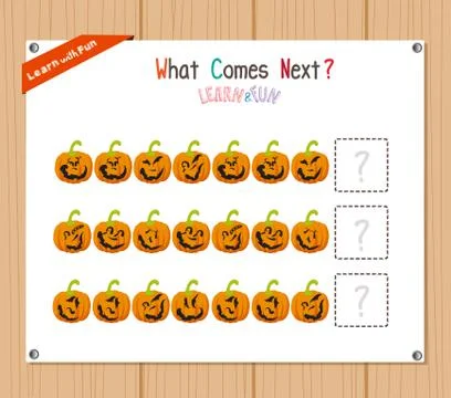 Completing the Pattern Educational Game for Preschool Children Stock Illustration