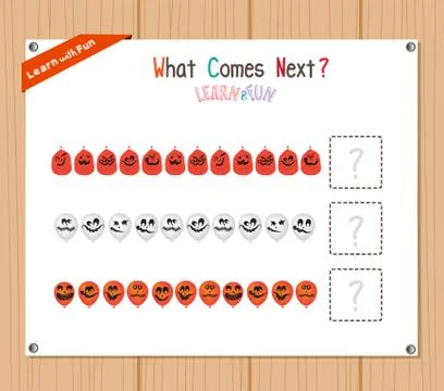 Completing the Pattern Educational Game for Preschool Children Illustrazione stock