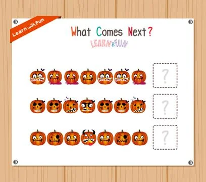 Completing the Pattern Educational Game for Preschool Children Illustrazione stock