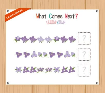 Completing the Pattern Educational Game for Preschool Children Stock Illustration